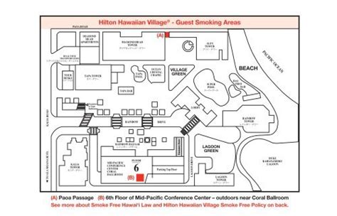 No Smoking Map - Hilton Hawaiian Village