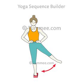 Standing Hip Abduction Adduction Pose Block Steps | Tummee.com