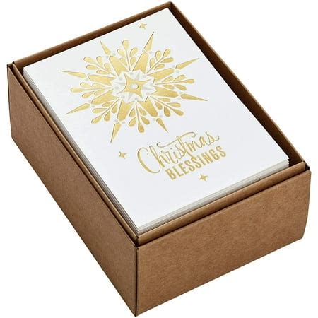 Hallmark Religious Boxed Christmas Cards Assortment, Gold Foil (48 ...