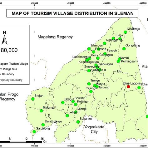 Map of Tourism Village in Sleman Regency | Download Scientific Diagram