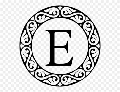 Download Letter E Monogram Clip Art - Letter E With A Circle Around ...