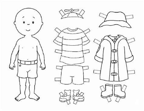 Paper Doll Template - Best Coloring Pages For Kids