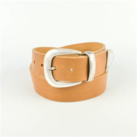 Tan 1 1/2" 3 Part Buckle Belt | Tan Leather Belt | Leather Belt For Jeans – Village Leathers