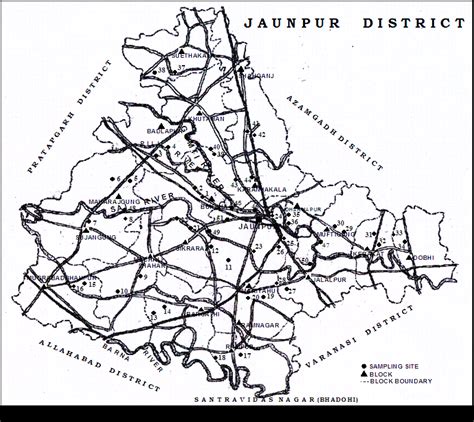 Figare-1. Map of Jaunpur District showing the different sampling site ...