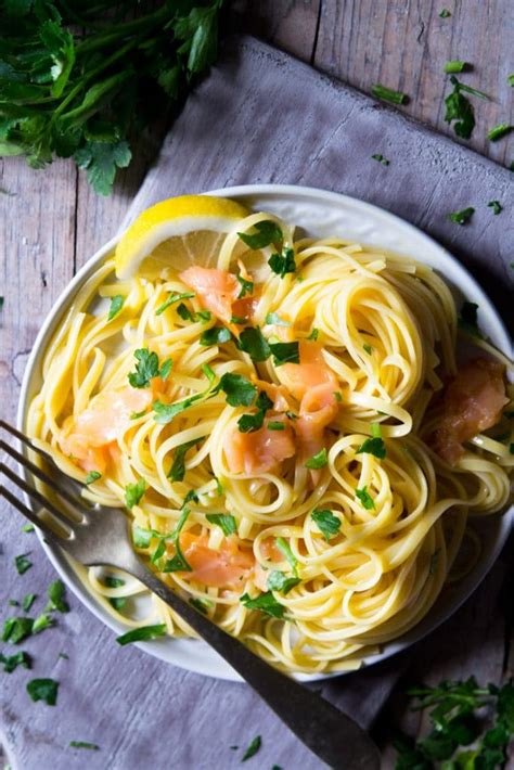 Smoked Salmon Pasta Carbonara - Inside The Rustic Kitchen