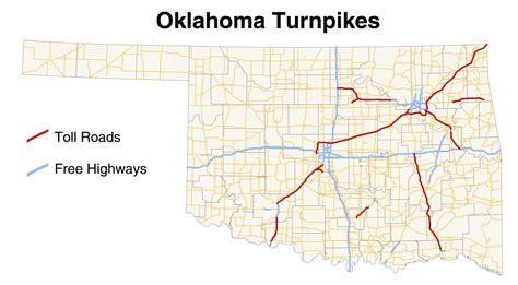 Toll Roads In Oklahoma Map - Tourist Map Of English