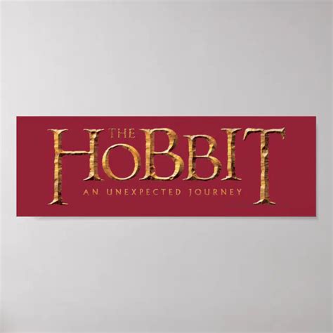 The Hobbit Logo Textured Poster | Zazzle