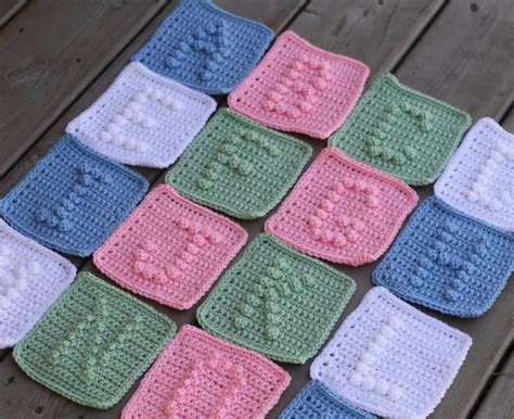 UPPER CASE Alphabet Letters A-Z Crochet Pattern With Bonus Heart Symbol Crochet Baby Blanket ...