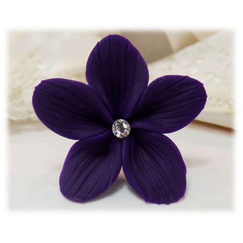 Purple Hair Flowers | Purple Flower Wedding Hair Pins - Stranded Treasures