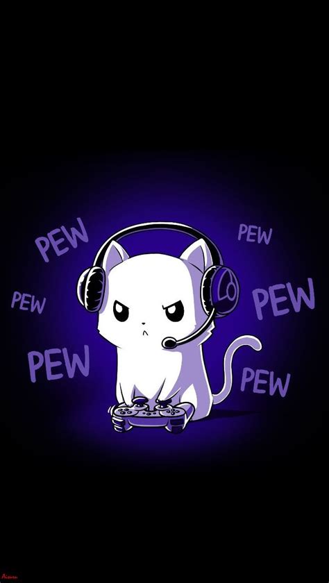 Cat game pew Wallpaper IPhone my edition A.Aisuru Anime Animals, Funny Animals, Cute Animals ...