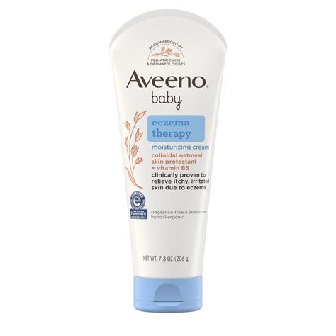 Aveeno Baby Eczema Therapy Moisturizing Cream, Natural Oatmeal, 7.3 oz ...