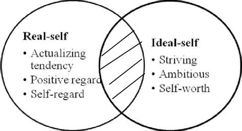 Rogers' Self Theory. Shaded area represents the congruency between ...