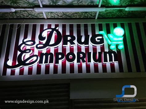 Drug Emporium 3D Shop Signage