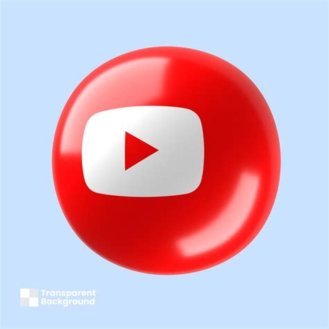 Premium PSD | Youtube 3D Logo