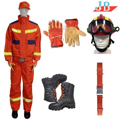 Orange Fireman Rescue Uniform Firefighting Suit Fire Emergency Rescue ...