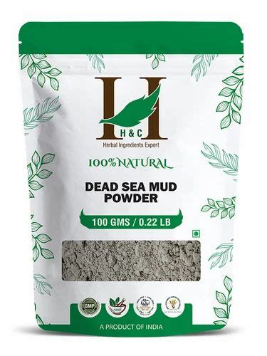 Natural Dead Sea Mud Powder - 100gm at Rs 90.00 | मिटटी से बचाने वाला - Herbs & Crops Private ...