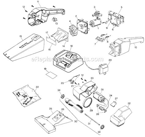 Black and Decker 9334A Dustbuster OEM Replacement Parts From eReplacementParts.com