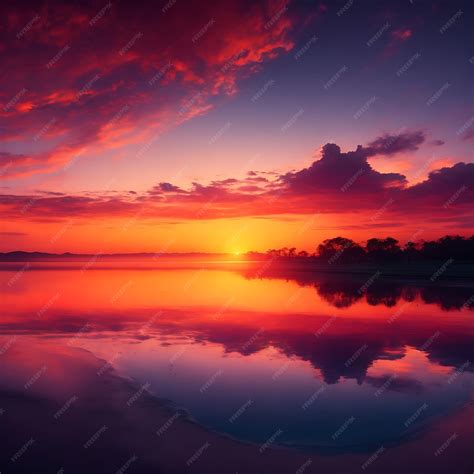 Premium AI Image | Sunset panorama sunset sky