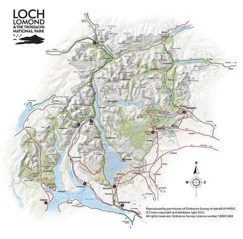 Map of Loch Lomond