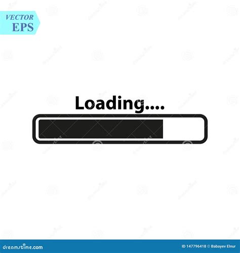 Loading Vector Icon. Loading Bar Symbol. Linear Style Sign for Mobile Concept and Web Design ...