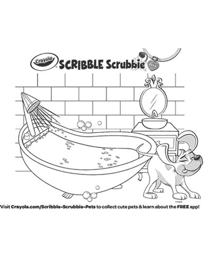 Scribble Scrubbie Pets Dog - Scooter Coloring Page | crayola.com