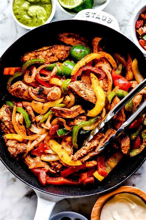 Chicken Fajitas | foodiecrush.com