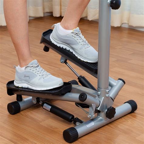 Sunny Health & Fitness Twist Stepper Step Machine w/Handle Bar and LCD ...