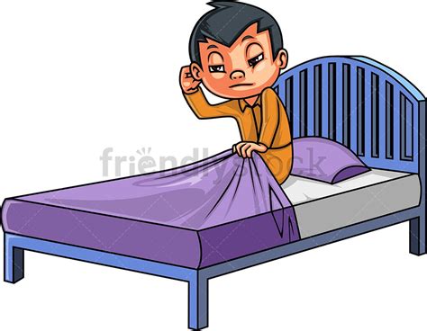 Child Waking Up Cartoon Clipart Vector - FriendlyStock