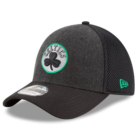 Men's Boston Celtics New Era Heathered Black/Black Neo 39THIRTY Flex Hat