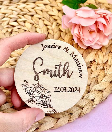 Personalized Wedding Coasters, Custom Wooden Coaster, Personalized ...