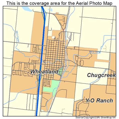 Aerial Photography Map of Wheatland, WY Wyoming