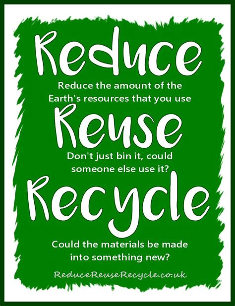 Reduce, Reuse, Recycle is your green guide, with information and advice on recycling and green ...