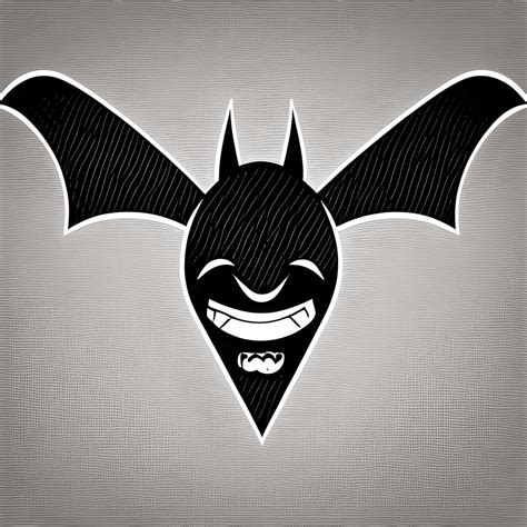 Simple Smile the Bat Logo Design · Creative Fabrica