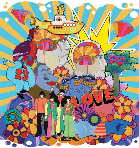 Peter Max Beatles Artwork, Beatles Poster, Les Beatles, Beatles Shirt, Yellow Submarine Art ...