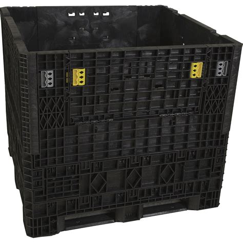 Triple Diamond Plastics Heavy-Duty Collapsible Bulk Storage Container — 48in.L x 45in.W x 42in.H ...