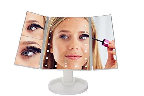 Lighted Makeup Mirror With Lights - LUXURY LED Vanity Mirror With Lights and Trifold Mirror ...