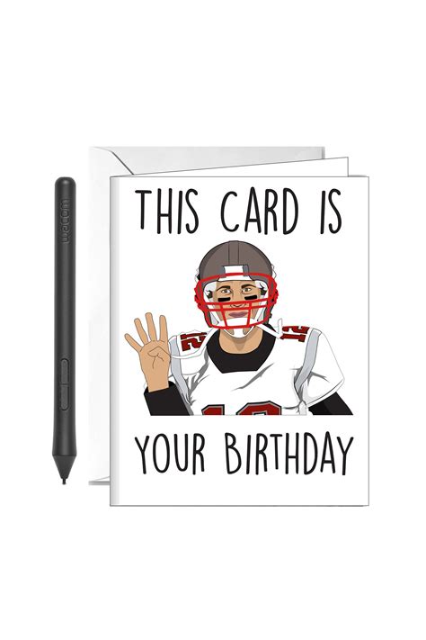 Tom Brady Birthday Card, Funny Football Birthday Card (bradf) | Funny ...