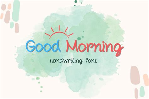 Good Morning Cute Font>>https://creativemarket.com/Ruddean2109 by Ruddean2109 on Dribbble