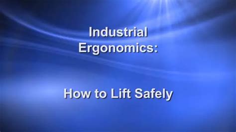 Industrial Ergonomics - eLeaP