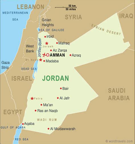 Jordan Map and Jordan Satellite Images