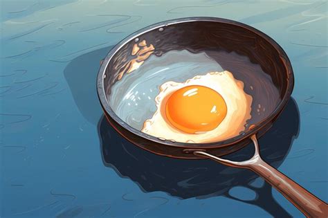 Premium AI Image | scrambled eggs on a plate minimalist style bright colors cartoon style