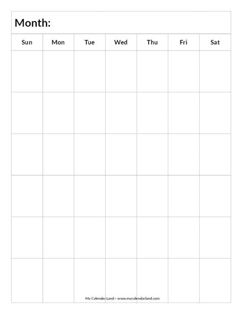 6 Week Printabel Schedule – Calendar Template 2021