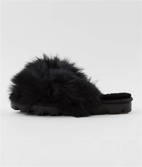 UGG® Fuzzalicious Fur Slipper - Women's Shoes in Black | Buckle