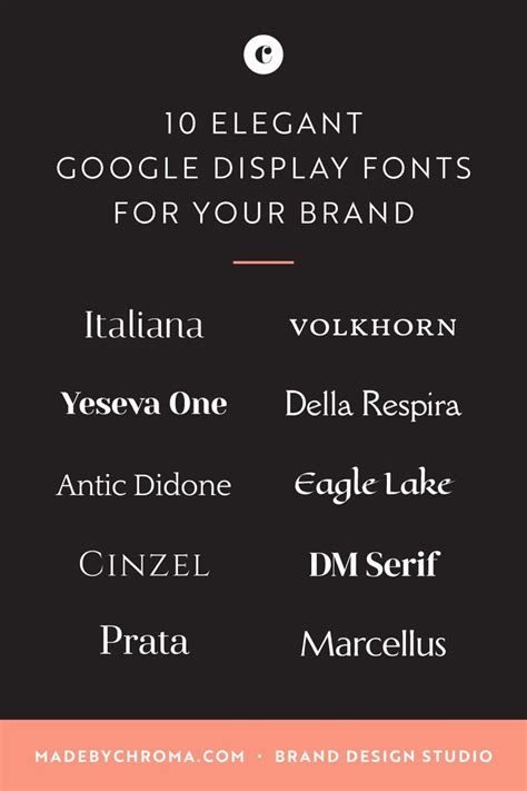 10 Elegant Google Display Fonts for Your Brand