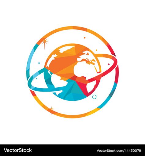 Planet logo design template Royalty Free Vector Image