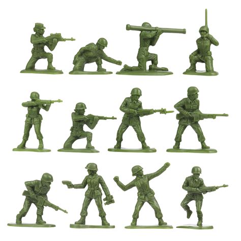 BMC PLASTIC ARMY WOMEN - OD Green 36pc Female Soldier Figures - Made i ...