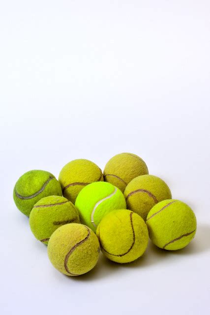 Square made from a group of tennis balls | Flickr - Photo Sharing!