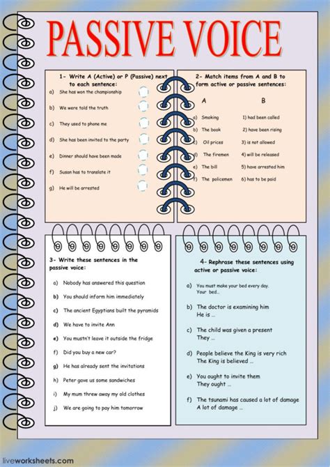 Passive Voice Interactive Worksheet — db-excel.com