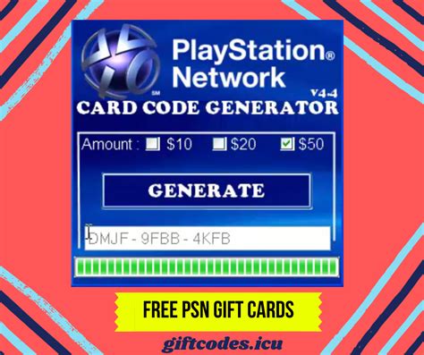 the playstation network card code generator is now available for $ 10, 500 and free psn gift cards