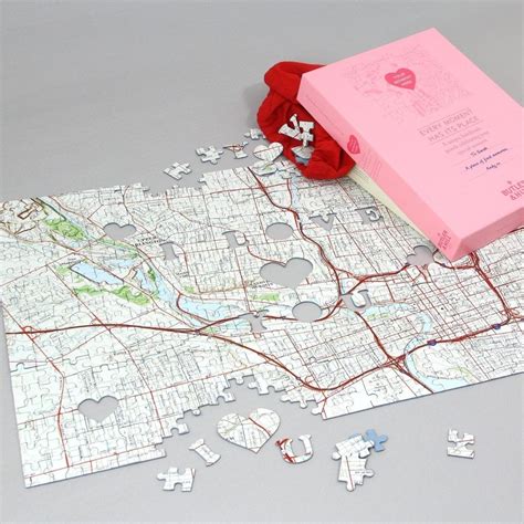 Personalized "We First Met" Map Jigsaw Puzzle | Cheap Valentine's Day ...